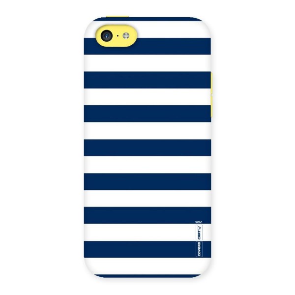 Classic Blue White Stripes Back Case for iPhone 5C