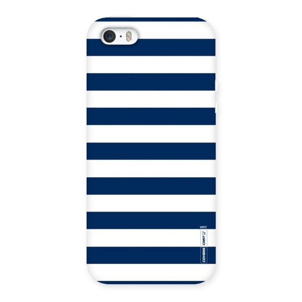 Classic Blue White Stripes Back Case for iPhone SE