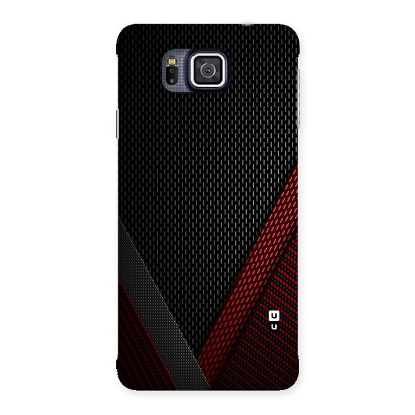 Classy Black Red Design Back Case for Galaxy Alpha