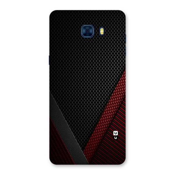 Classy Black Red Design Back Case for Galaxy C7 Pro