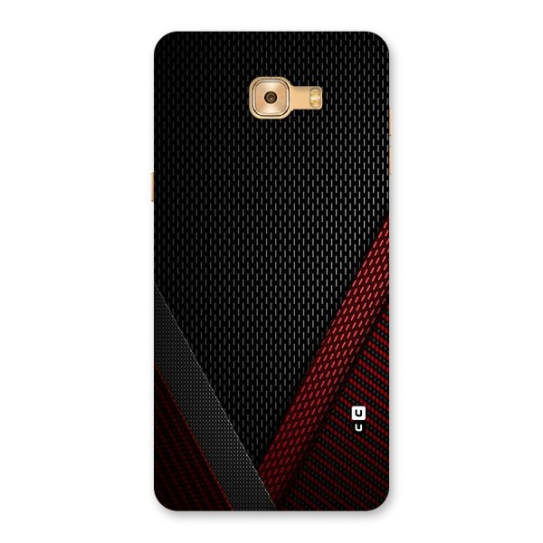 Classy Black Red Design Back Case for Galaxy C9 Pro