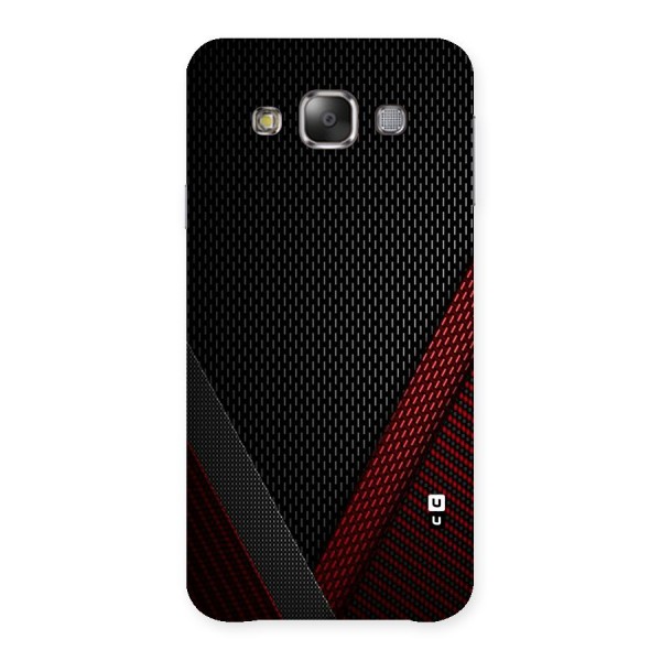 Classy Black Red Design Back Case for Galaxy E7