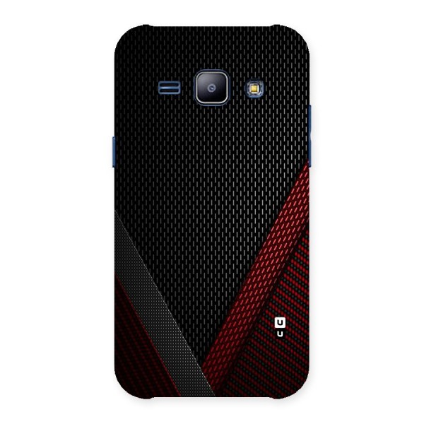 Classy Black Red Design Back Case for Galaxy J1
