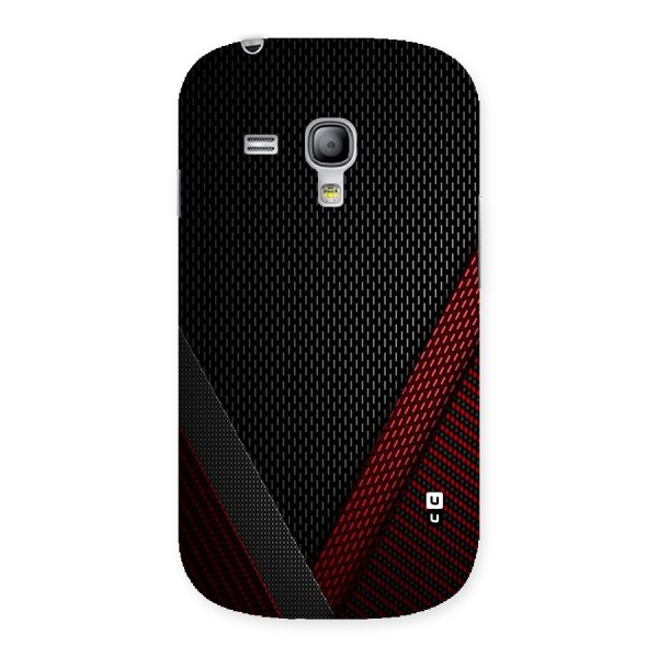Classy Black Red Design Back Case for Galaxy S3 Mini