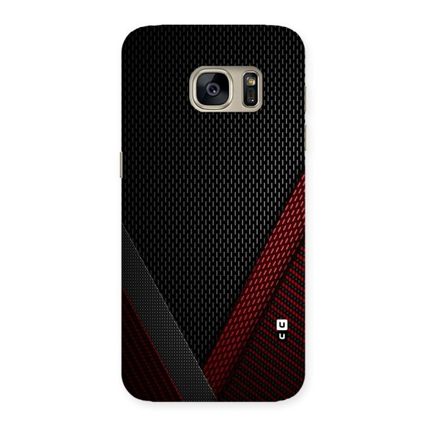 Classy Black Red Design Back Case for Galaxy S7
