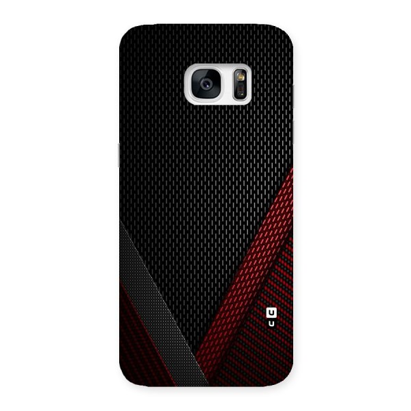 Classy Black Red Design Back Case for Galaxy S7 Edge