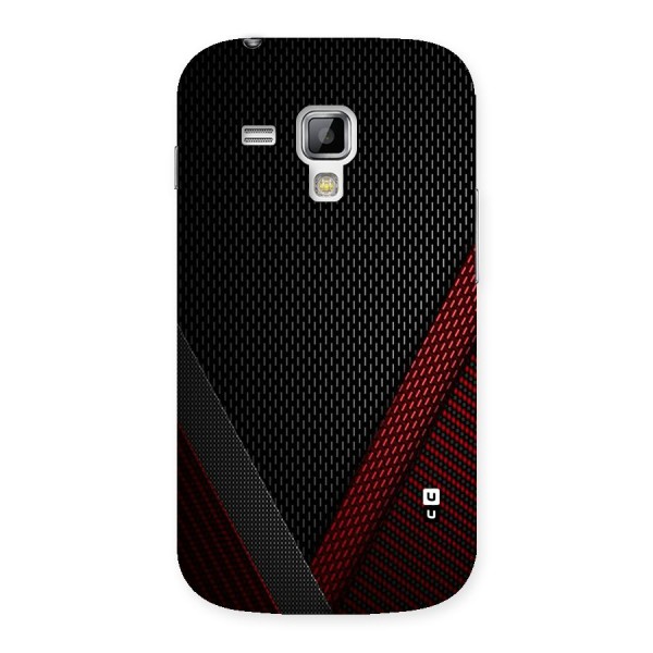 Classy Black Red Design Back Case for Galaxy S Duos