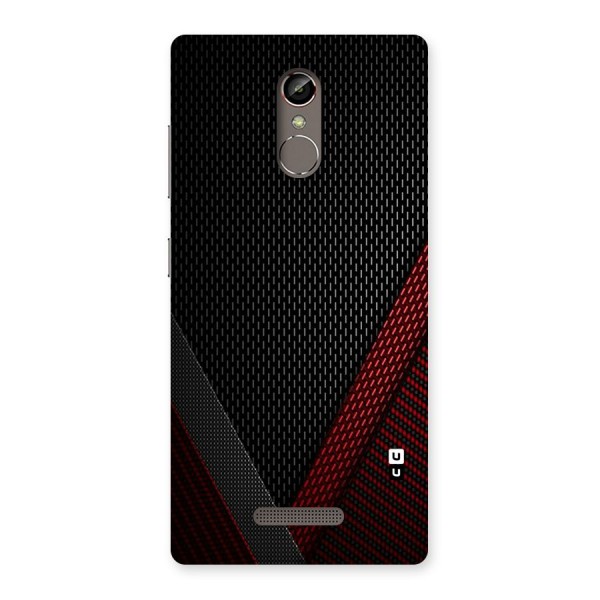Classy Black Red Design Back Case for Gionee S6s
