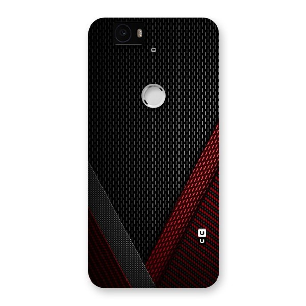Classy Black Red Design Back Case for Google Nexus-6P