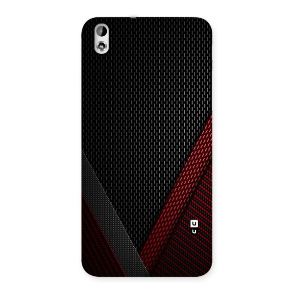 Classy Black Red Design Back Case for HTC Desire 816
