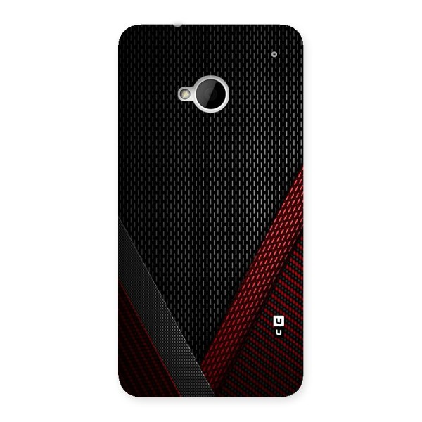Classy Black Red Design Back Case for HTC One M7