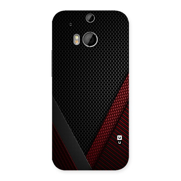 Classy Black Red Design Back Case for HTC One M8