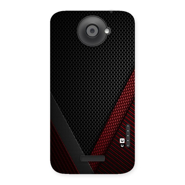 Classy Black Red Design Back Case for HTC One X
