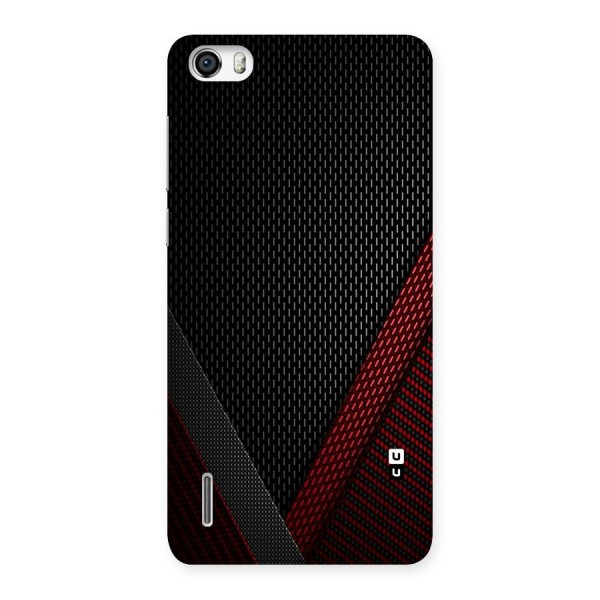 Classy Black Red Design Back Case for Honor 6