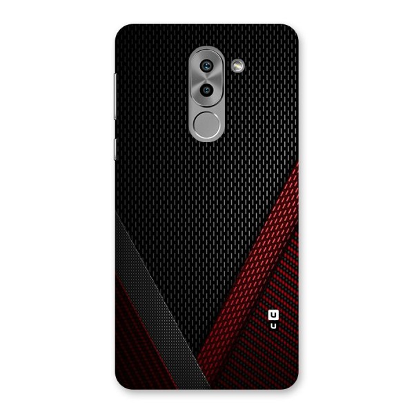 Classy Black Red Design Back Case for Honor 6X