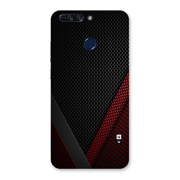 Classy Black Red Design Back Case for Honor 8 Pro
