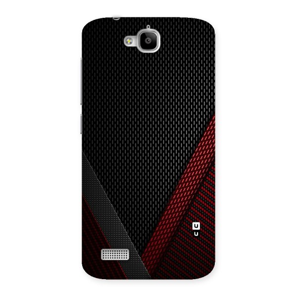 Classy Black Red Design Back Case for Honor Holly