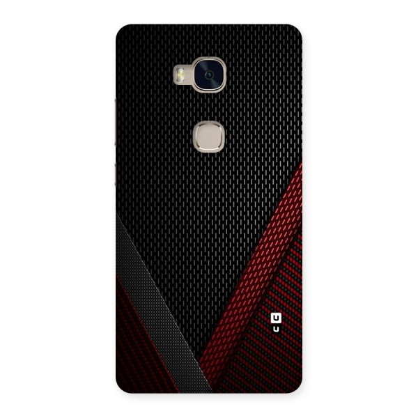 Classy Black Red Design Back Case for Huawei Honor 5X