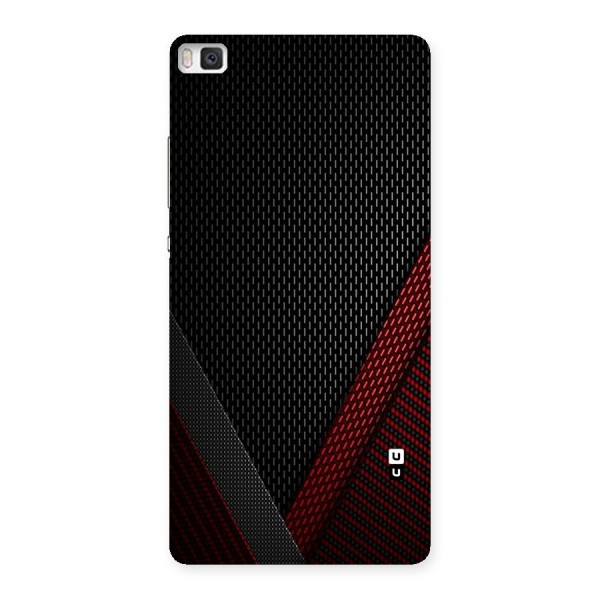 Classy Black Red Design Back Case for Huawei P8