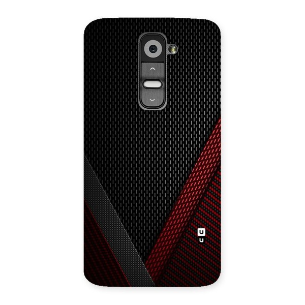 Classy Black Red Design Back Case for LG G2
