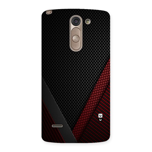 Classy Black Red Design Back Case for LG G3 Stylus