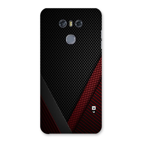 Classy Black Red Design Back Case for LG G6