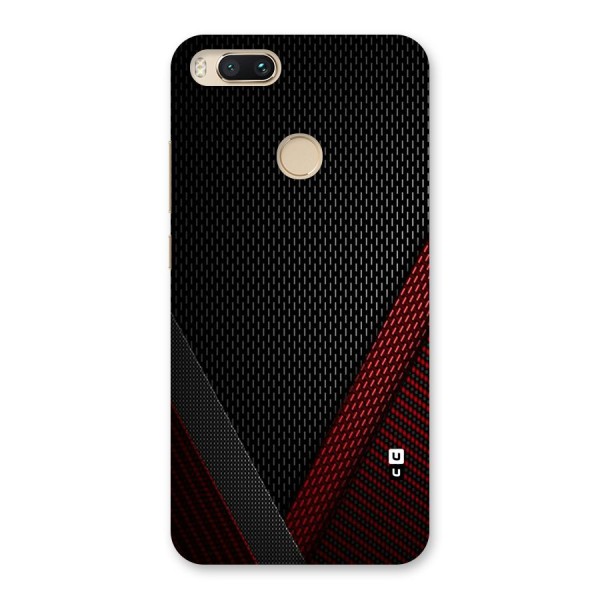 Classy Black Red Design Back Case for Mi A1
