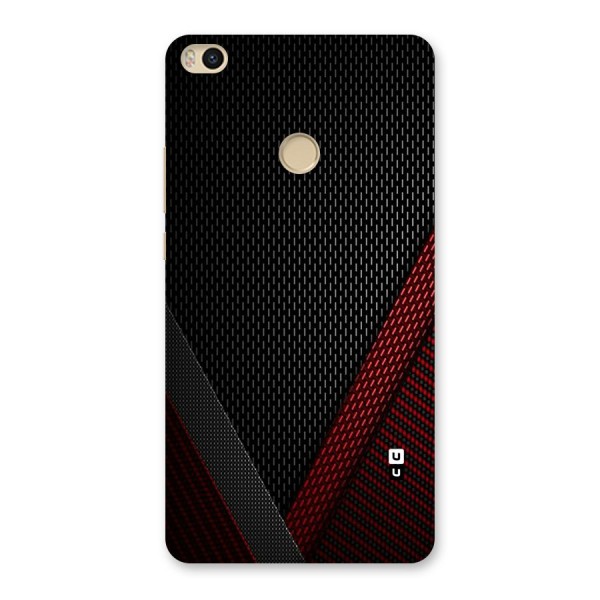 Classy Black Red Design Back Case for Mi Max 2