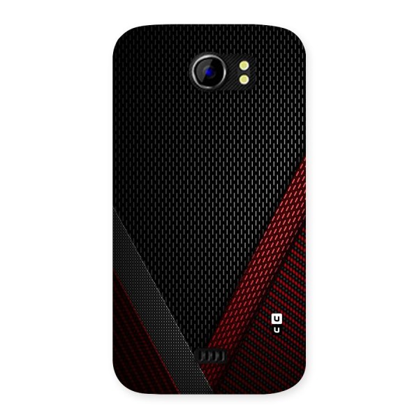 Classy Black Red Design Back Case for Micromax Canvas 2 A110