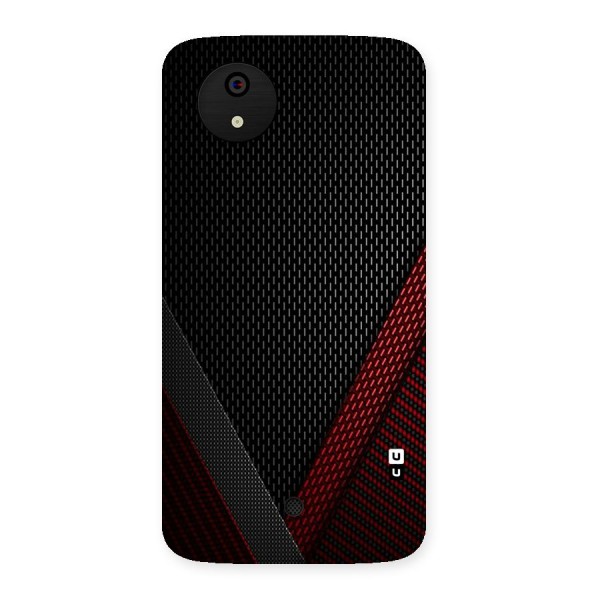 Classy Black Red Design Back Case for Micromax Canvas A1