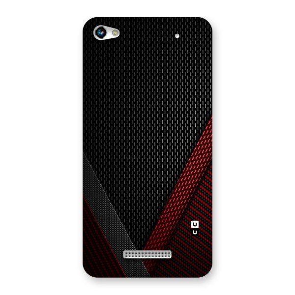 Classy Black Red Design Back Case for Micromax Hue 2