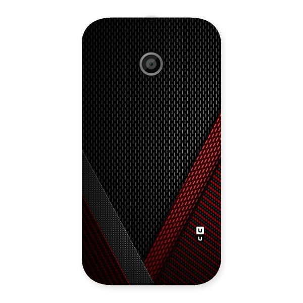 Classy Black Red Design Back Case for Moto E