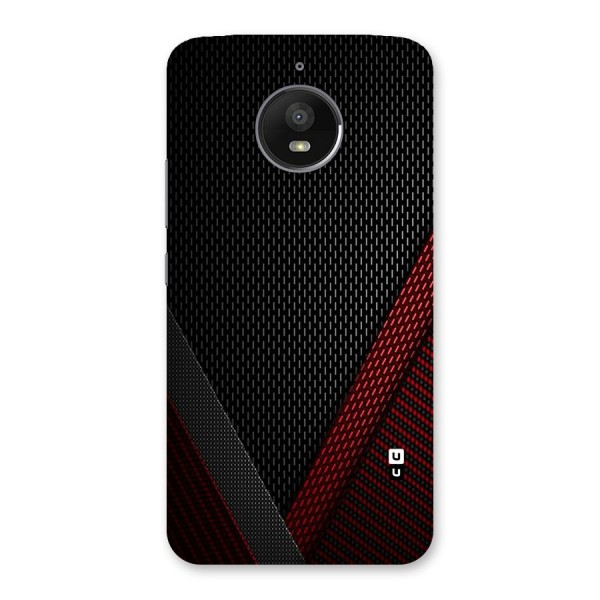 Classy Black Red Design Back Case for Moto E4 Plus