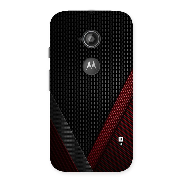 Classy Black Red Design Back Case for Moto E 2nd Gen