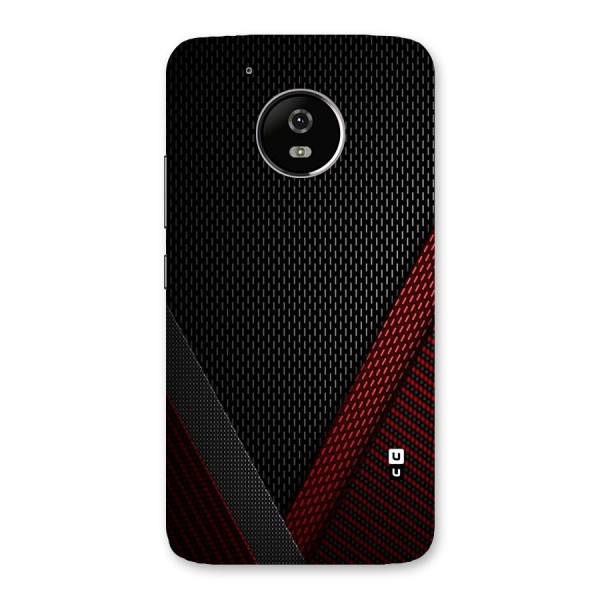 Classy Black Red Design Back Case for Moto G5