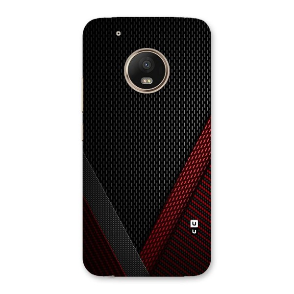 Classy Black Red Design Back Case for Moto G5 Plus