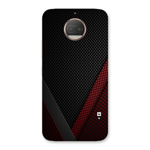 Classy Black Red Design Back Case for Moto G5s Plus