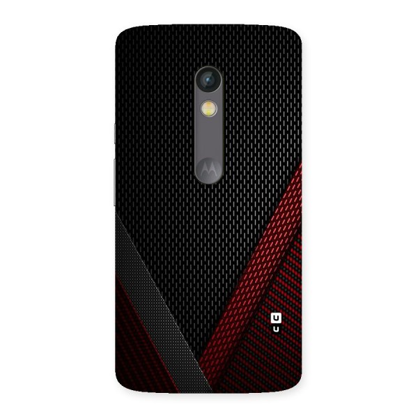 Classy Black Red Design Back Case for Moto X Play