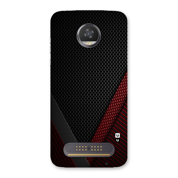 Classy Black Red Design Back Case for Moto Z2 Play
