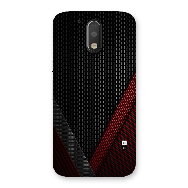 Classy Black Red Design Back Case for Motorola Moto G4