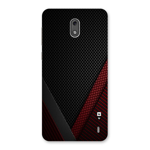 Classy Black Red Design Back Case for Nokia 2
