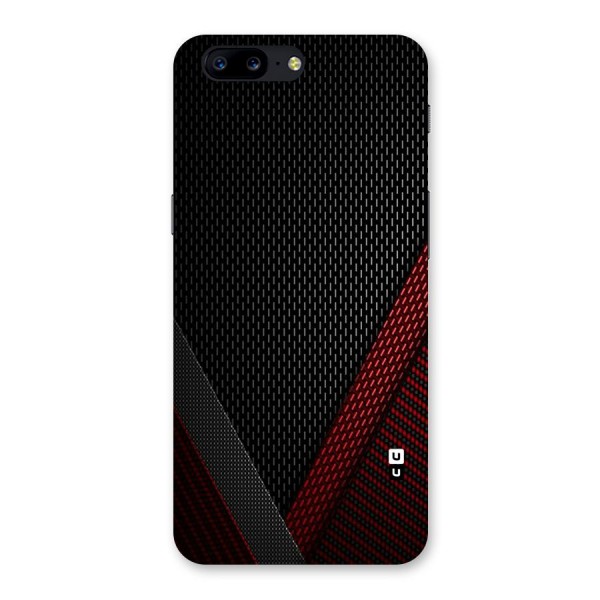 Classy Black Red Design Back Case for OnePlus 5