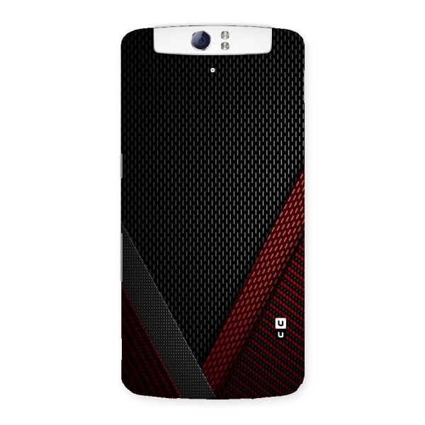 Classy Black Red Design Back Case for Oppo N1