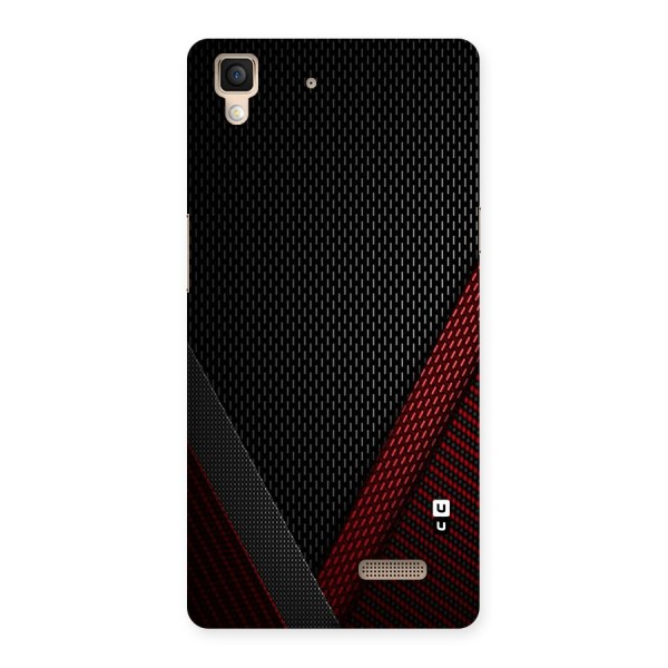 Classy Black Red Design Back Case for Oppo R7