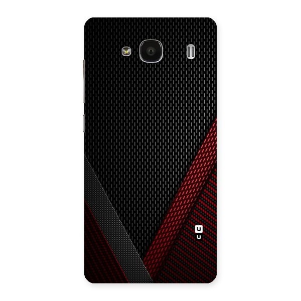 Classy Black Red Design Back Case for Redmi 2 Prime