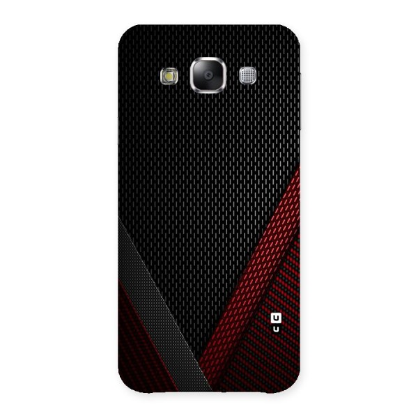 Classy Black Red Design Back Case for Samsung Galaxy E5