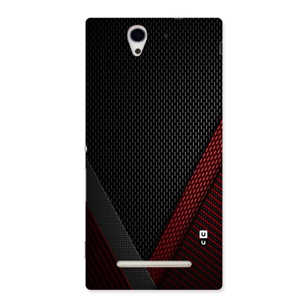 Classy Black Red Design Back Case for Sony Xperia C3