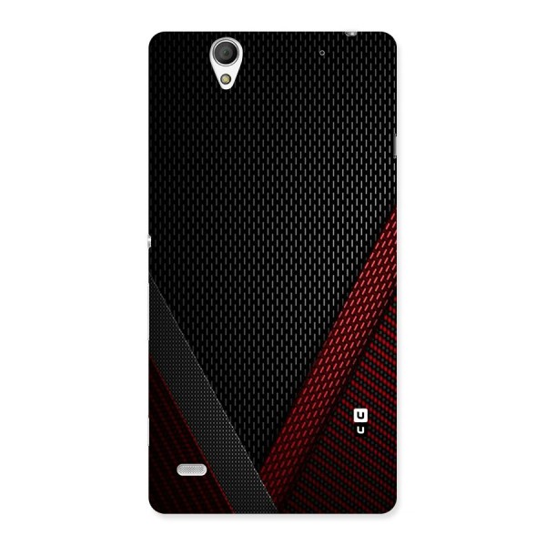 Classy Black Red Design Back Case for Sony Xperia C4