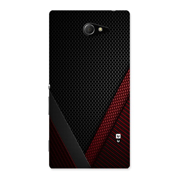 Classy Black Red Design Back Case for Sony Xperia M2