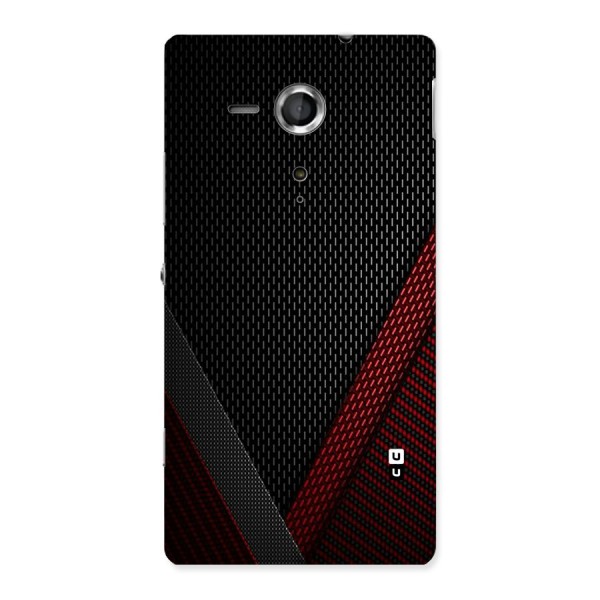 Classy Black Red Design Back Case for Sony Xperia SP